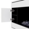 Электрокамин-бар с боковыми дверками Vega WT (белая эмаль) с очагом 3D Cassette 1000 с эффектом живого пламени и увлажнением воздуха (без обогрева) Размер (В x Ш x Г), мм 860 x 1745 x 320