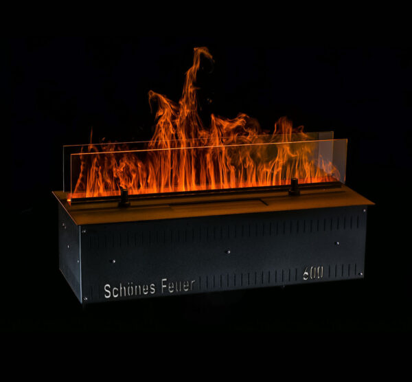 Очаг для встройки Schones Feuer 3D FireLine 600 (Шон Фаер) 3D эффект живого пламени. Размеры, мм (ШхВхГ): 630х186х264