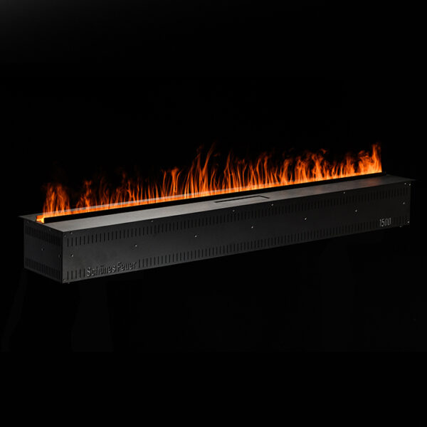 Очаг для встройки Schones Feuer 3D FireLine 1500 (Шон Фаер) 3D эффект живого пламени. Размеры, мм (ШхВхГ): 1530х186х264