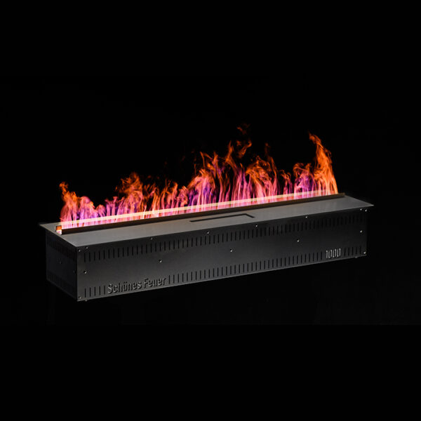 Очаг для встройки Schones Feuer 3D FireLine 1000 (Шон Фаер) 3D эффект живого пламени. Размеры, мм (ШхВхГ): 1030х186х264