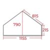 Электрокамин Silvia Corner 26 AO с очагом 3D Cassette 630. Габариты (ШxВxГ) 120.5x100x86 см