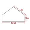 Электрокамин Canada Corner 25,5 WT с очагом 3D Firestar 25,5. Габариты (ШxВxГ) 103x91.5x68.5 см