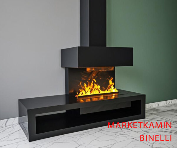 BINELLI 3D (Бинелли с открытой нишей и трубой (трубу покупать не обязательно) Очаги с 3D эффектом живого пламени и увлажнением воздуха на выбор (варианты в описании) Габариты (ШxВxГ): 1650х1100(без трубы)х450 мм