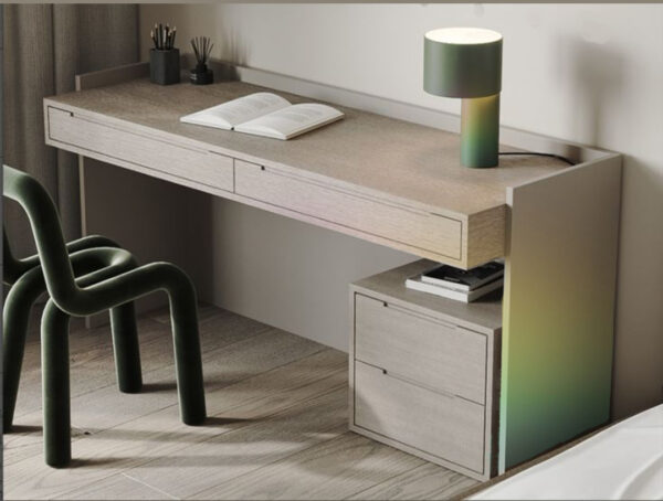 Письменный стол 160 с выдвижными ящиками в крышке и переставной тумбой. Цвет и размеры на выбор. Габариты (ШxВxГ) 1600x800x600 мм